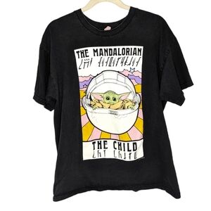 The Mandalorian "The Child" star wars baby Yoda pastel T-shirt Woman's large